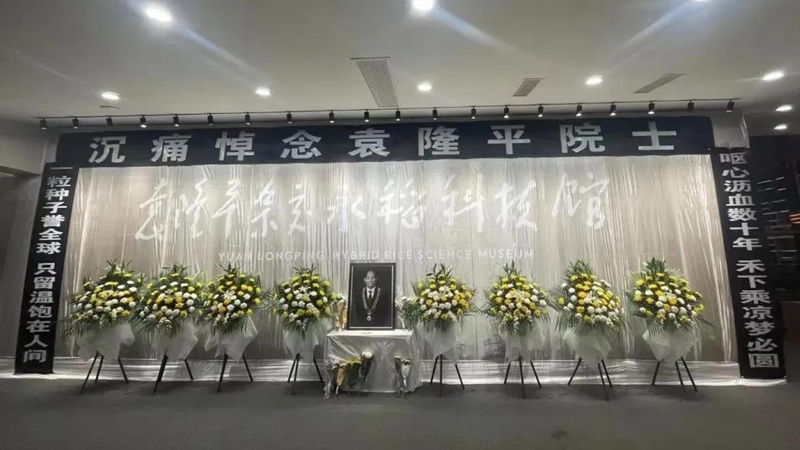 位于四川成都郫都區(qū)的袁隆平雜交水稻科技館，設(shè)置了吊唁堂.jpg